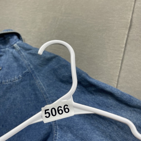 Vintage Eddie Bauer Jacket Womens Large Denim Coat Chore Barn Button Up - Picture 15 of 15